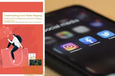 Collage of the cover of Anna Spitzkat book and a phone with social media apps