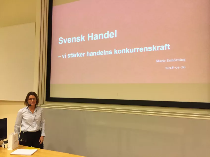 Svensk Handel föreläste om sin verksamhet.